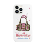 シンボルパターンバッグアイフォンケース/PINK SYMBOL PATTERN BAG CASE (WHITE)