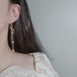 Ribbon and Crystal Drops Piercing - Gold