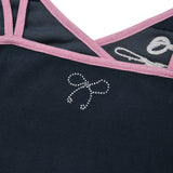 RIBBON POINT TERRY SLEEVELESS [DARK NAVY]