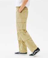 TWO TUCK CARGO STRING JOGGER PANTS (KHAKI) (6585162006646)