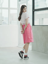 バミューダワイドカーゴパンツ / P1013 BERMUDA WIDE CARGO PANTS_PINK