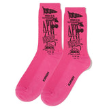 YOUTHHOSTEL GRAPHIC SOCKS [PINK]