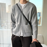LMN Leo Two Way Drop Round Knit Cardigan (4 colors)