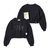 STGM CROPED CREWNECK(FEMALE) BLACK / WHITE MELANGE