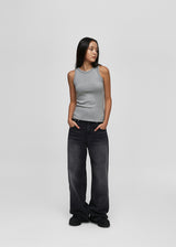 [B-BASIC] Round Neck Napping Sleeveless