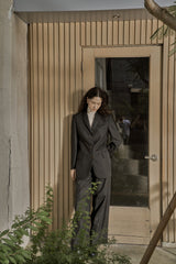 ウールツイルセットアップジャケット/WOOL TWILL SETUP JACKET_DEEP KAHKI