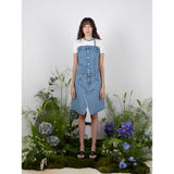 スカーフデニムチューブトップ / SCARF DENIM TUBE TOP - SKY BLUE