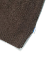 BRUSHED SELLER LOGO KNIT CREWNECK BROWN(CV2DFUK600A)