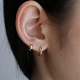 [single earring]14K gold classic one-touch earring (m) (6680494669942)