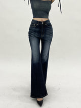 ハイライトウォッシングデニムブーツカットパンツ/800. Highlight washing denim boots cut pt