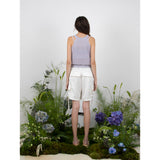 リネンホルターニットトップ / LINEN HALTER KNIT TOP - PURPLE
