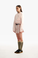 スモールチェリークロップフーディージップアップ／SMALL CHERRY CROP HOODIE ZIP UP [SALMON]