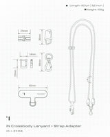 iN Crossbody Lanyard + Strap Adapter [Dragon blood]