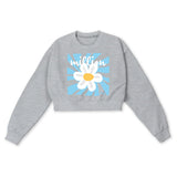 ミリオンスクエアフラワースウェットシャツ/MILLION SQUARE FLOWER CROP SWEATSHIRT