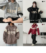 [Fleece] Feed Boxy Color Hoodie