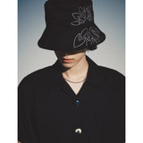レイカットボタンシャツ / LAY-CUT BUTTON SHIRT_BK