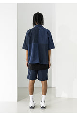 リップスタックポケットオーバーサイズドショートシャツ / LIPSTACK POCKET OVERSIZED SHORT SHIRTS (4552304558198)