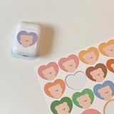 Bear heart removable sticker (6695840317558)