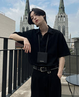ホルター ツータック デニムシャツ / Halter Two-tuck Denim Shirt