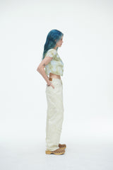 コンマデニムパンツ/Comma Denim Pants Cream