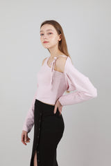 セット リボンノースリーブ&ボレロ / SET Ribbon Sleeveless Bolero Pink