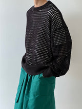 Netting round neck knit