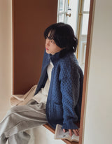 [Handmade]ウィークリーハイネックファスナーカーディガン(4color)