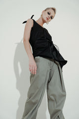 カットアウトナイロントップ / Cut Out Nylon Top (4464513974390)
