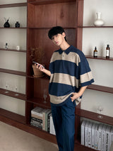 Other Knit Border Short Sleeve T Shirt (3color)
