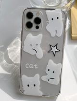 ホワイトキャットフォーンケース / White Cat Phone Case