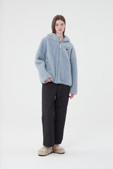 チェリーフリースフーディー付きジャンパー / CHERRY FLEECE HOODIE JUMPER [SKY]