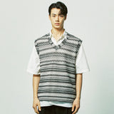 ハバナビーチニットベスト / havana beach knit vest grey