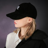 3D Monogram logo corduroy over fit ball cap