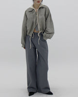 ベルクロルーズワイドパンツ / Velcro loose wide pants (2color)