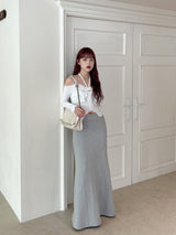 バターキュービックオフショルダーTシャツ/Butter Cubic Off Shoulder T-shirt (3color)