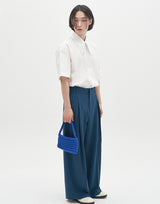 Pleated Wide Leg Long Slacks(3 color) (6596180639862)