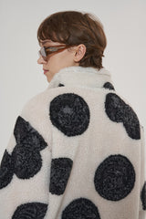 COIN JACQUARD FLEECE JACKET / IVORY (6601036267638)