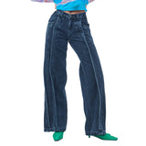 ツイストウィングワイドデニムパンツ / TWIST WING GRAY WIDE DENIM PANTS