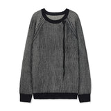 ダブリンリバーシブルルーズフィットラグランニット / dublin reversible loose fit raglan knit black ivory