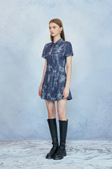 HIDE Tie Dye Denim Dress (Blue) (6570969596022)