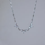  crystal crown heart chain necklace