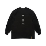 SIDE B OVERSIZED LONG SLEEVES T-SHIRTS WHITE / BLACK (4626279628918)