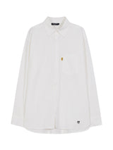 イエロータップオーバーサイズシャツ/YELLOW TAP OVERSIZED SHIRT WHITE