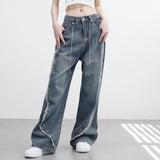 Weather Cable Vintage Denim Pants (belt set)
