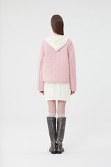 スモールチェリーボタンニットスカート／SMALL CHERRY BUTTON KNIT SKIRT [CREAM]