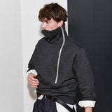 [UNISEX] SYDNEY COWL NECK SWEATSHIRT, DARK HEATHER GREY (6633242558582)