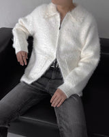 OA Blanc Angora Pocket Zip-Up (3 colors)