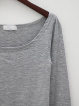 ヒーラインUネックTシャツ / Healline U Neck T-shirt (4color)
