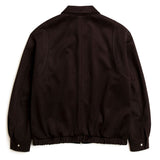 VARSITY LINE SUEDE JACKET (DARK BROWN)