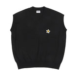 フラワードット刺繍入りニットベスト / Flower Dotted Embroidered Knitwear Vest